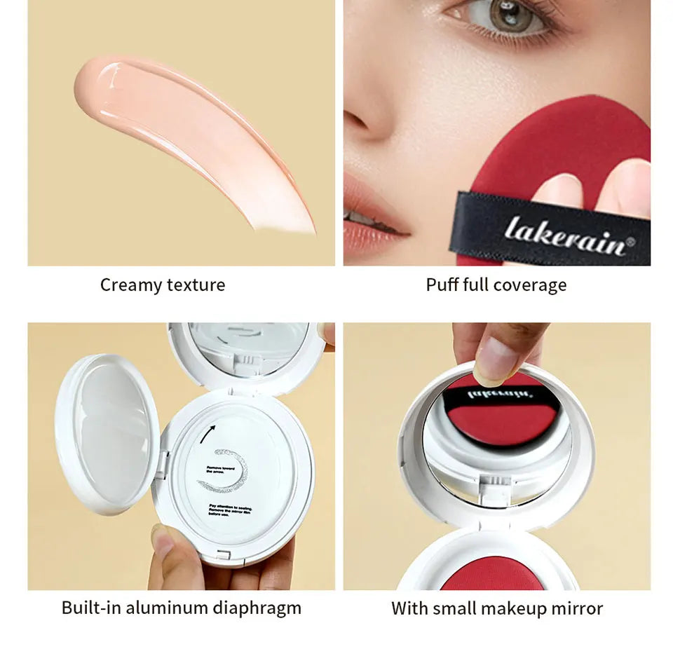 Liquid Foundation Air Cushion Compact for Hydrating Glow Finish