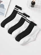 Polyester Spandex Blend Casual Dress Socks