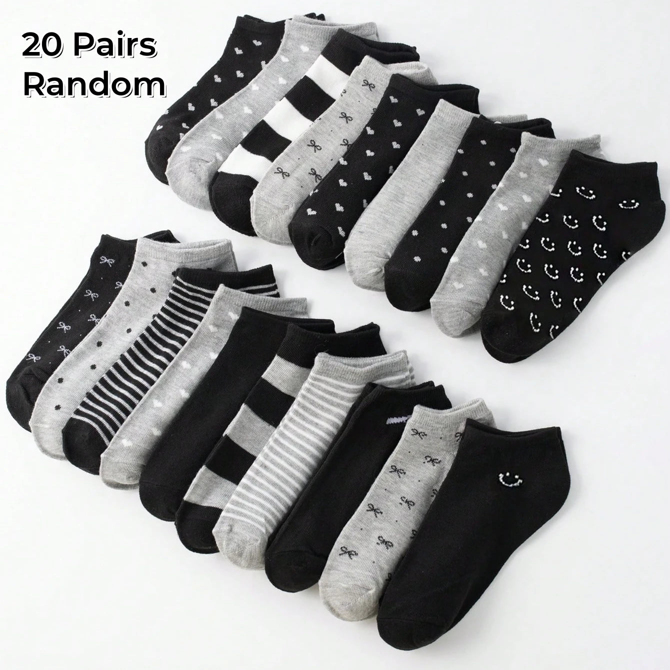 Polyester Elastane Low Cut Casual Socks - 6