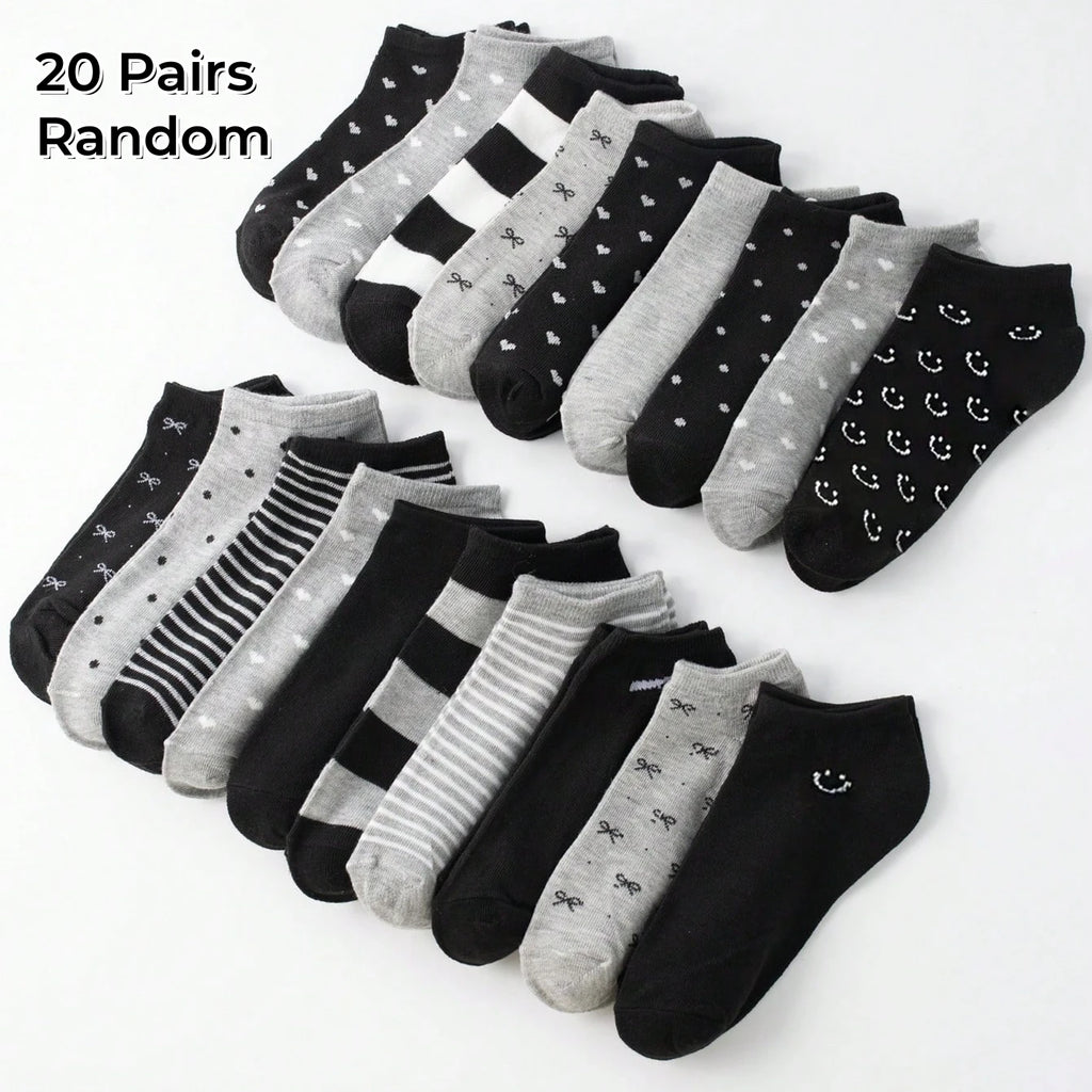 Polyester Elastane Low Cut Casual Socks