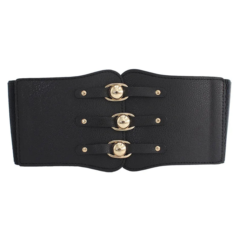 Synthetic Leather Waist Cincher Corset Belt