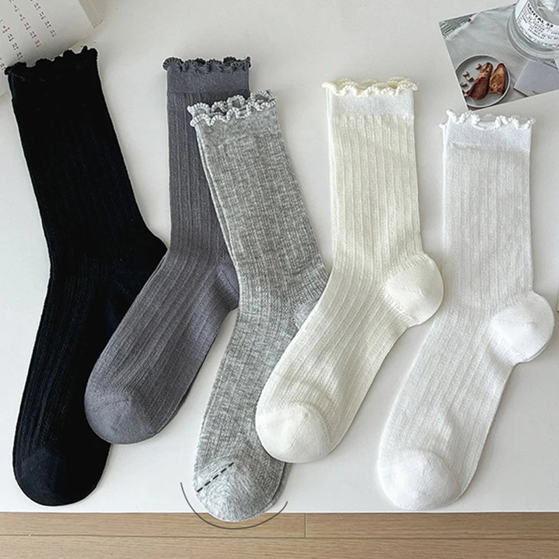 Polyester Elastane Casual Mid Tube Socks - 6