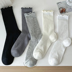 Polyester Elastane Casual Mid Tube Socks