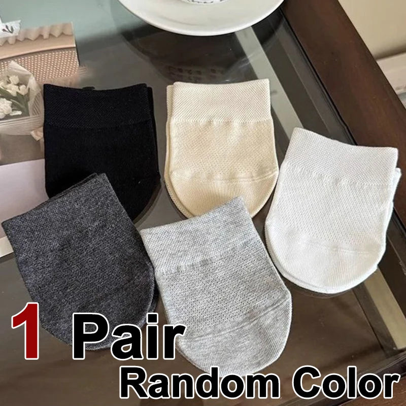 Polyester Elastane Women Half Forefoot Invisible Socks