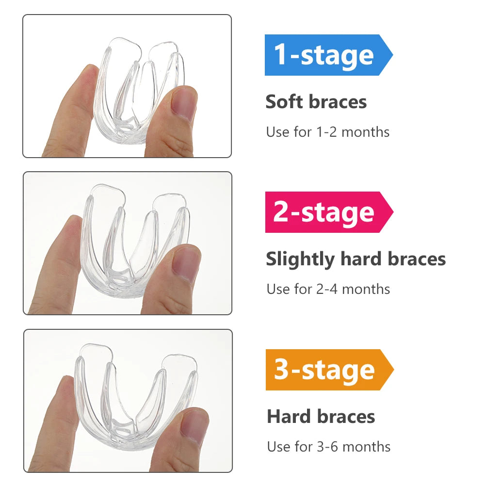 3 Stage Kids Silicone Dental Alignment Trainer Retainer Set
