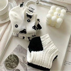 Polyester Elastane Cartoon Floral Print Low Cut Casual Socks