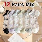 Polyester Elastane Low Cut Breathable Summer Socks