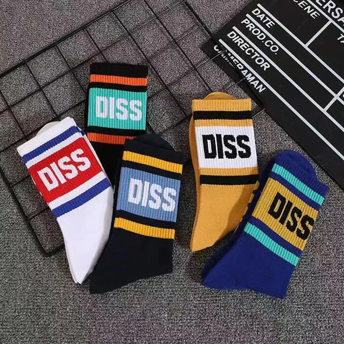 Polyester Elastane Blend Crew Socks Set - 3