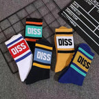 Polyester Elastane Blend Crew Socks Set