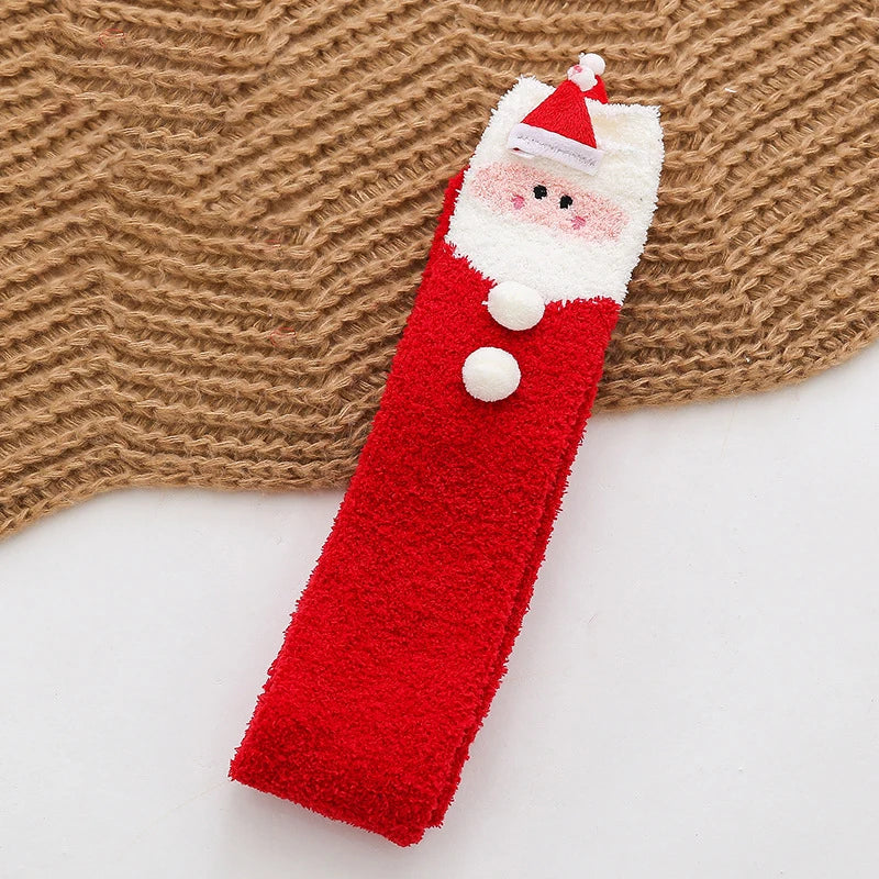 Polyester Elastane Cartoon Over Knee Floor Socks