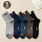 Mens Breathable Polyester Spandex Low Tube Casual Sports Socks