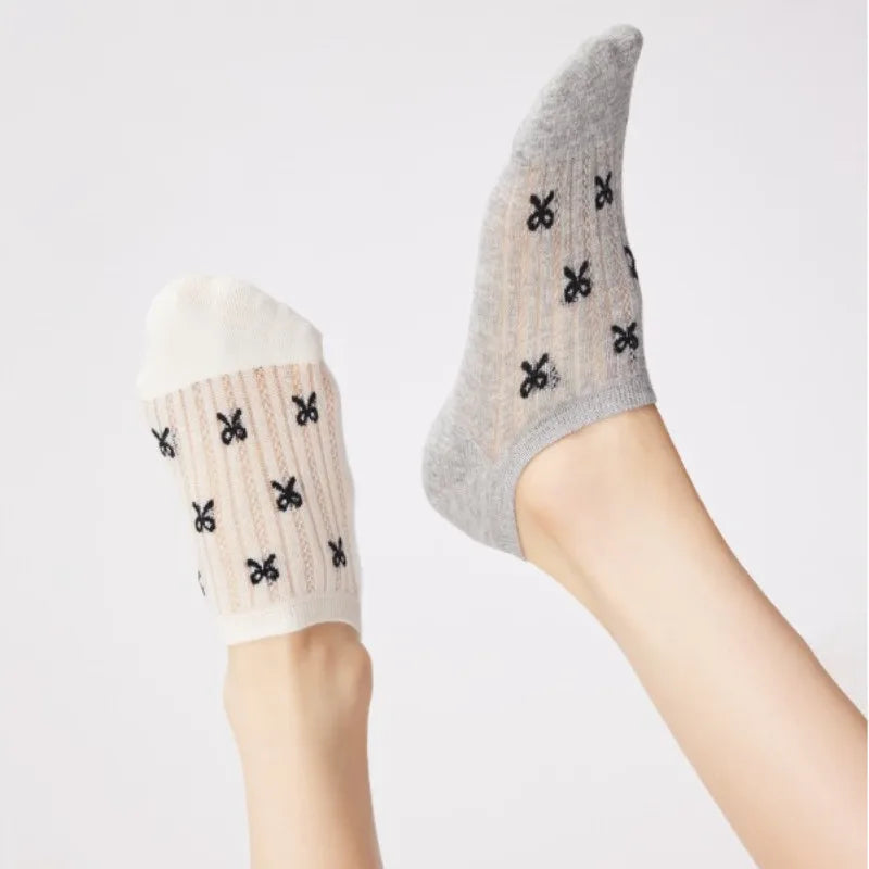 Cotton Mesh No Show Liner Socks for Women