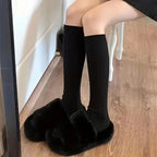 Polyester Blend High Tube Casual Socks for Women