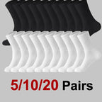 Polyester Blend Crew Socks Breathable Athletic Footwear