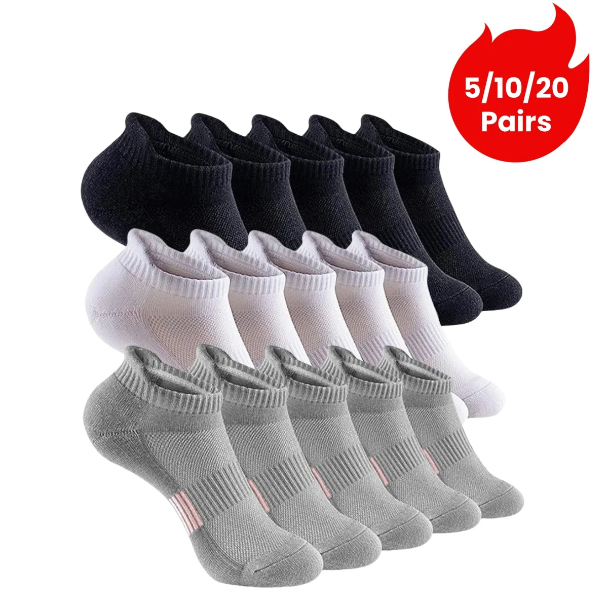 Polyester Elastane Athletic Ankle Socks