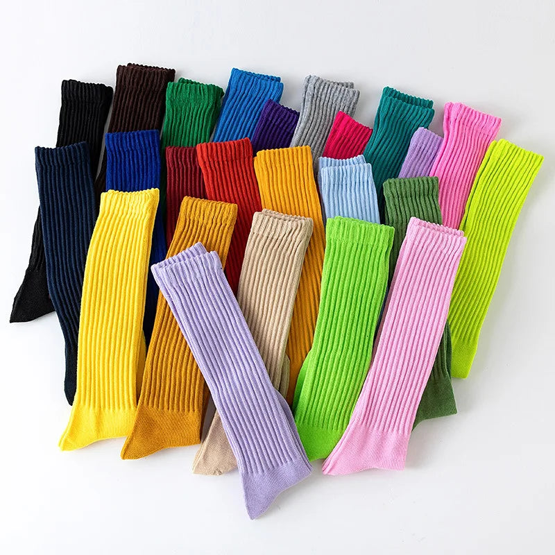 Polyester Elastane Knitted Calf Socks