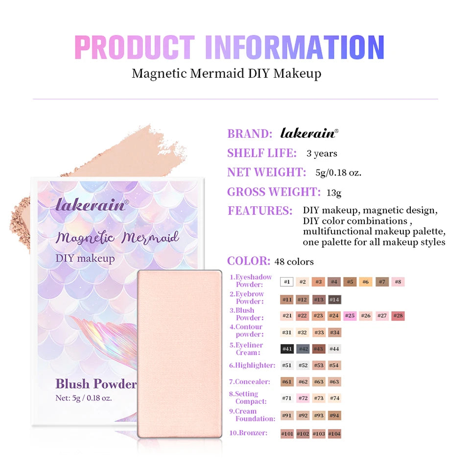 Magnetic Makeup Palette Eyeshadow and Contour Kit - 15