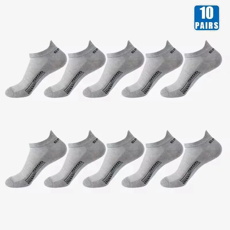Polyester Elastane Low Cut Casual Mens Socks