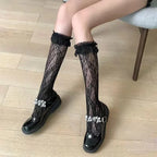 Nylon Fishnet Over Knee Stockings