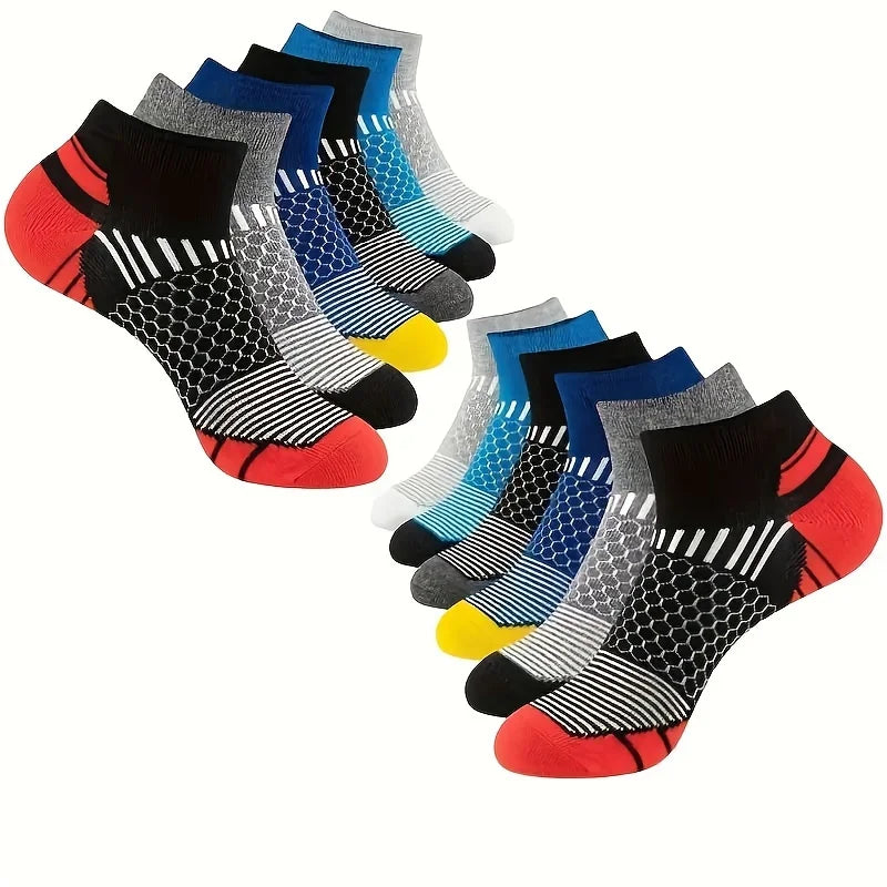 Polyester Blend Casual Ankle Socks For Men