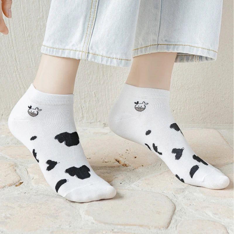 Polyester Elastane Cartoon Pattern Low Tube Socks