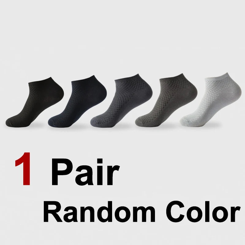 Bamboo Fiber Men Ankle Socks Breathable Casual Footwear - 13