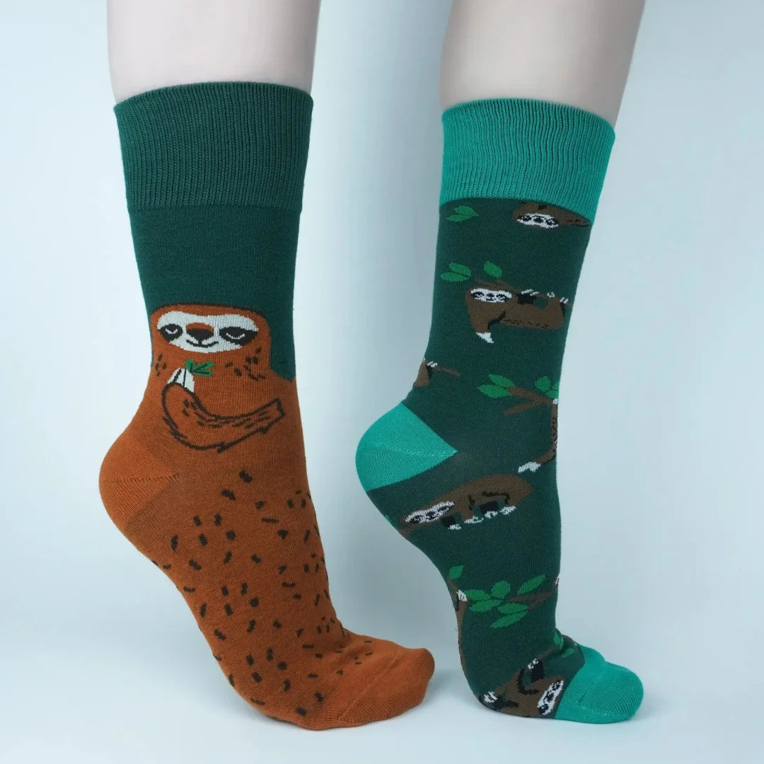 Cotton Blend Cartoon Animal Crew Socks