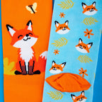 Cotton Blend Fox Pattern Mid Calf Unisex Socks