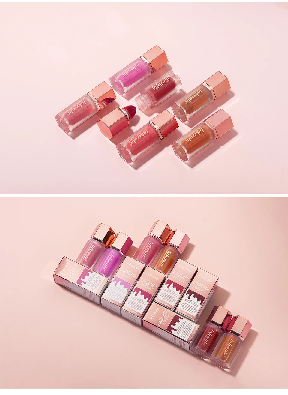 Waterproof Velvet Matte Liquid Blush with Mushroom Applicator - 18