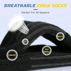 Polyester Spandex Breathable Athletic Crew Socks