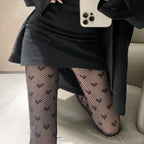 Nylon Mesh Fishnet Tights High Waist Pantyhose