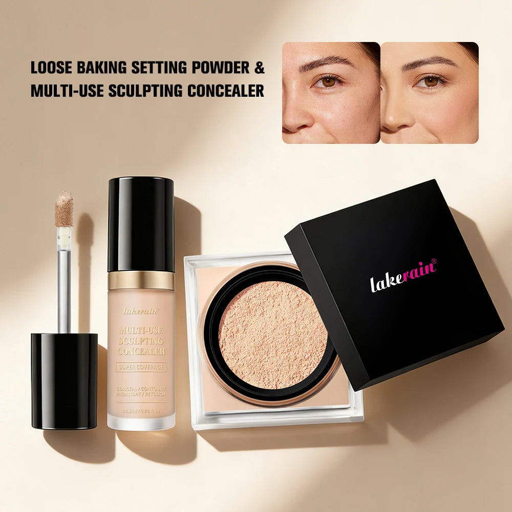 Concealer And Setting Powder Makeup Set - 2