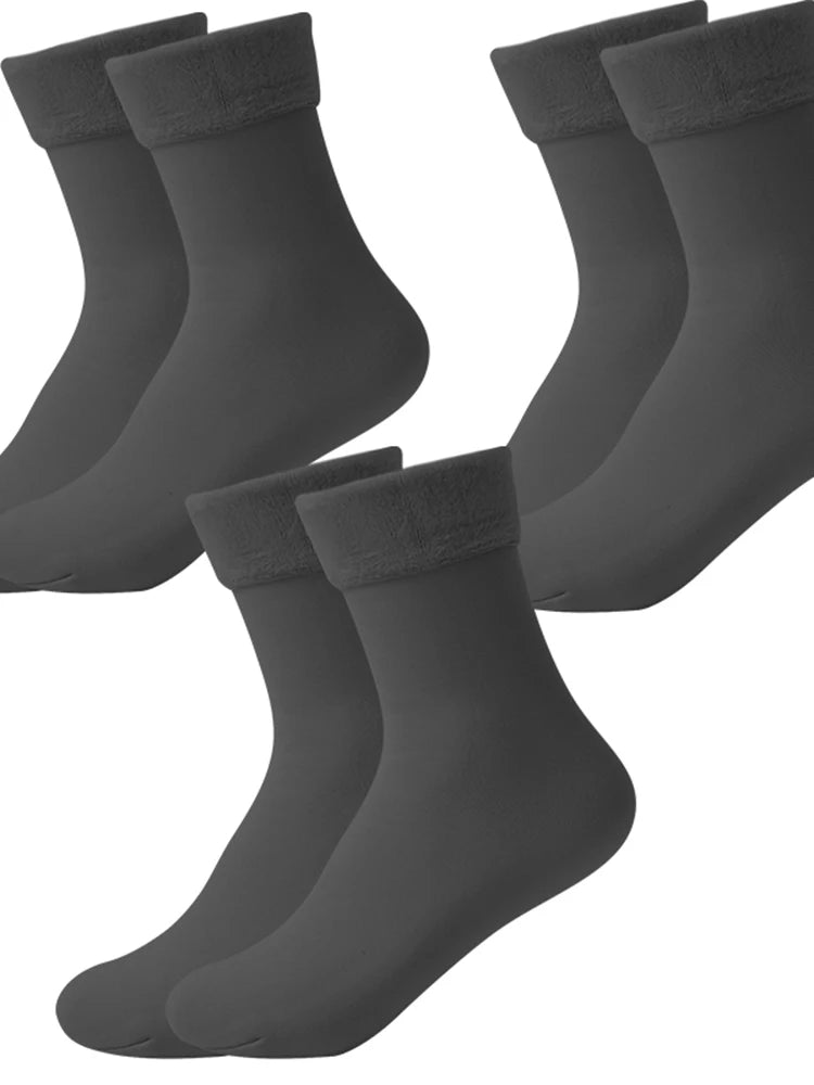 Polyester Fleece Lined Thick Winter Socks - 21