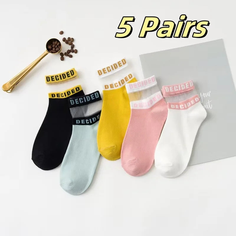 Polyester Elastane Low Cut Socks 5 Pack