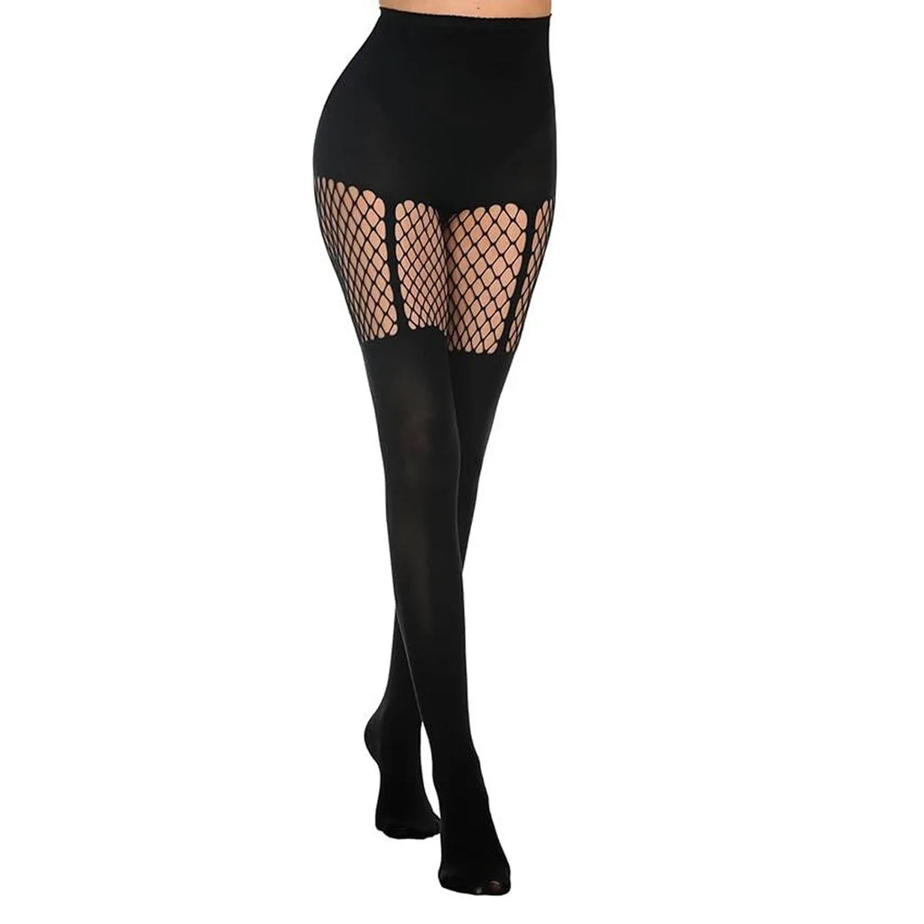 Nylon Fishnet Suspenders Pantyhose Women Tights