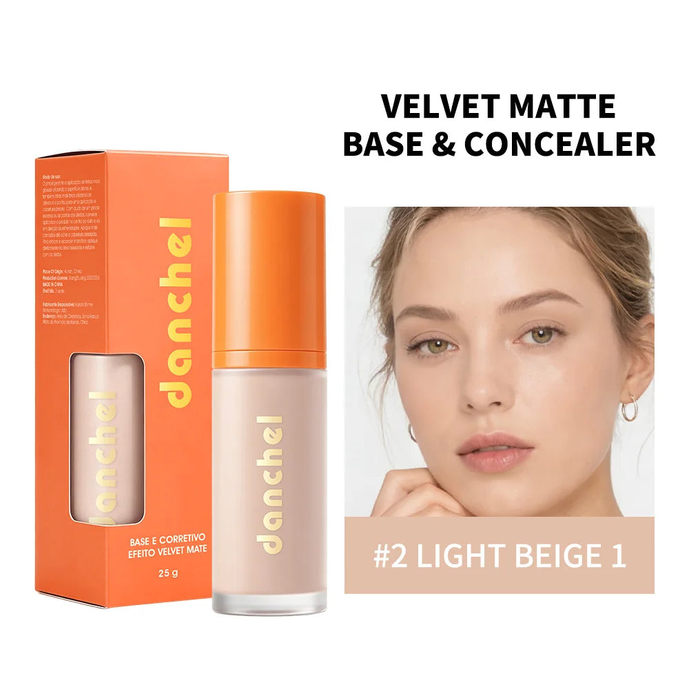 Liquid Foundation and Concealer Velvet Matte Finish - 20
