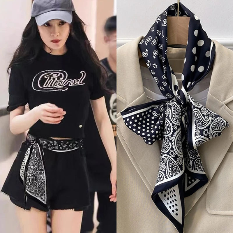 Polyester Printed Long Scarf Neck Accessory