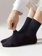 6 Pairs Polyester Spandex Mens Crew Socks