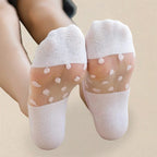 Polyester Elastane Polka Dot Low Tube Casual Women Socks