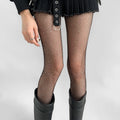 Rhinestone Fishnet Nylon Tights Mesh Pantyhose