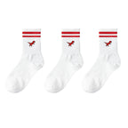 Polyester Elastane Dinosaur Pattern Crew Socks