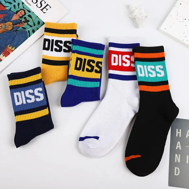 Polyester Elastane Blend Crew Socks Set