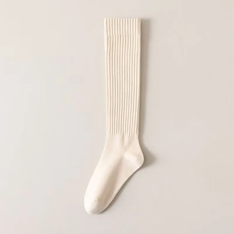 Polyester Elastane Blend Calf Socks for Women
