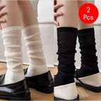 Polyester Cotton Knit Knee High Stockings