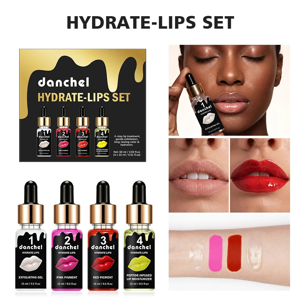 4 Piece Lip Exfoliation And Nourishing Treatment Set