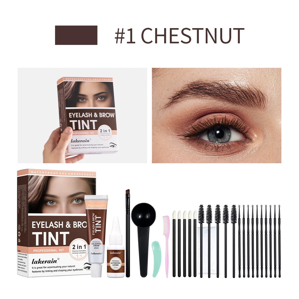 Eyelash and Eyebrow Tinting Kit Waterproof Cosmetic Dye