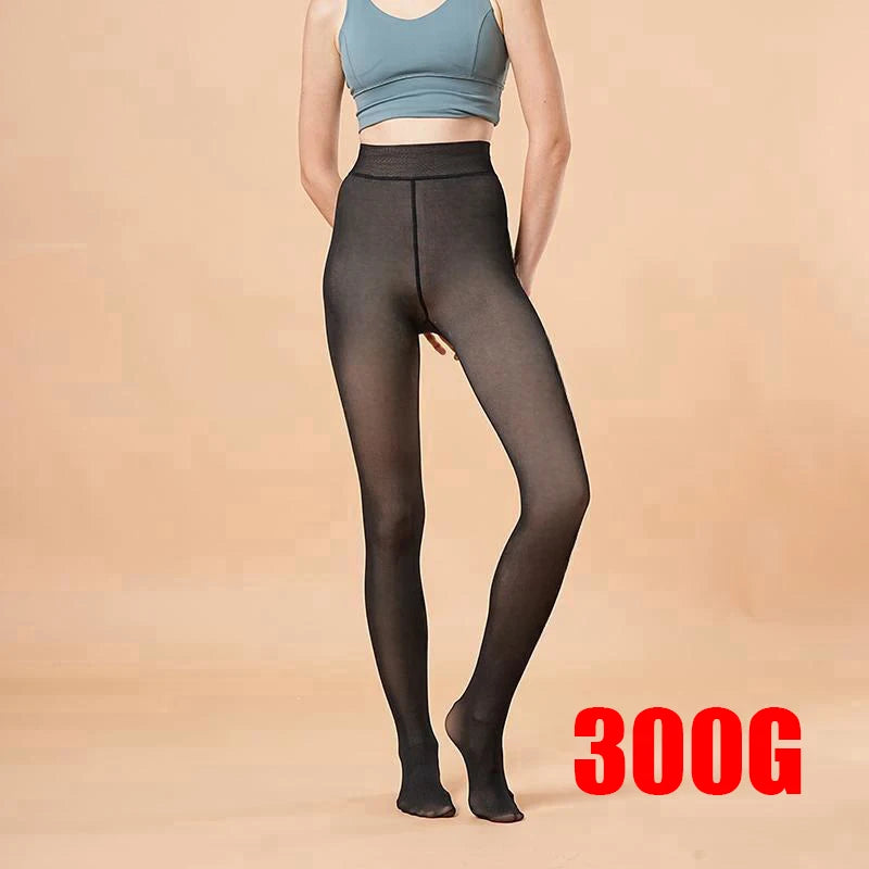 Fleece Lined Nylon Elastane Winter Tights