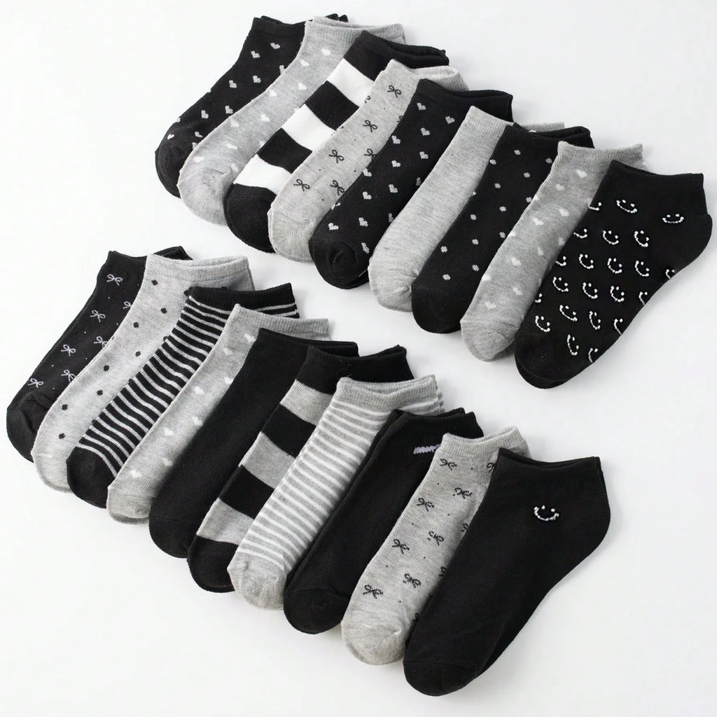 Polyester Elastane Low Cut Casual Socks