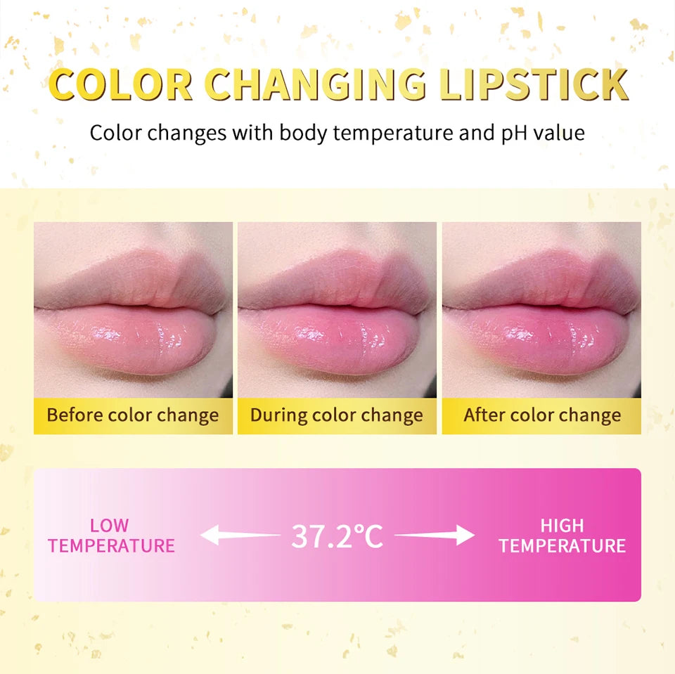 Gold Flake Color Changing Lip Balm Moisturizing Lipstick - 10