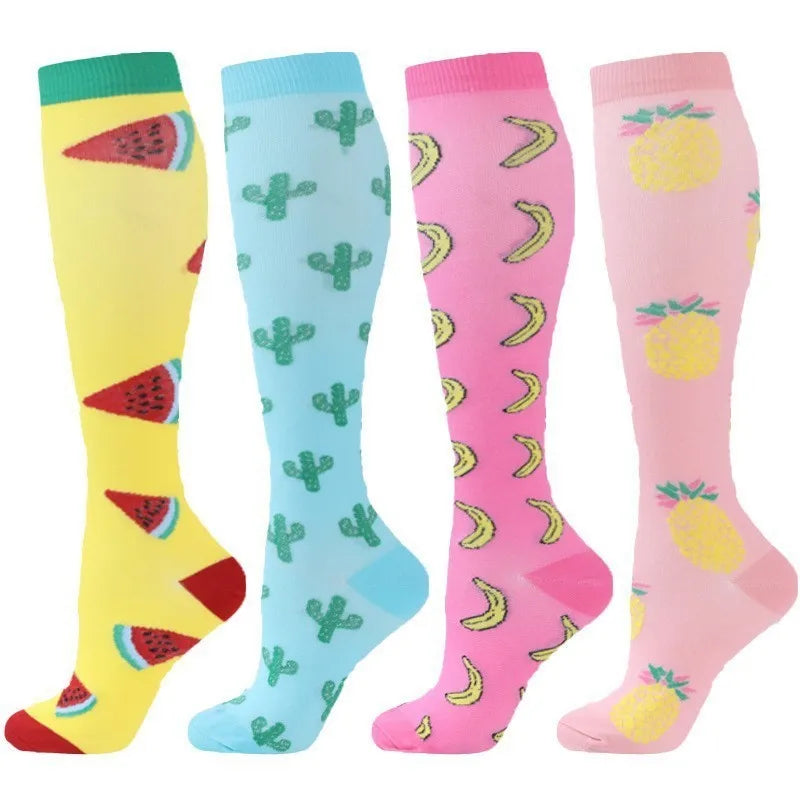 Nylon Polyester Elastane Knee High Compression Socks